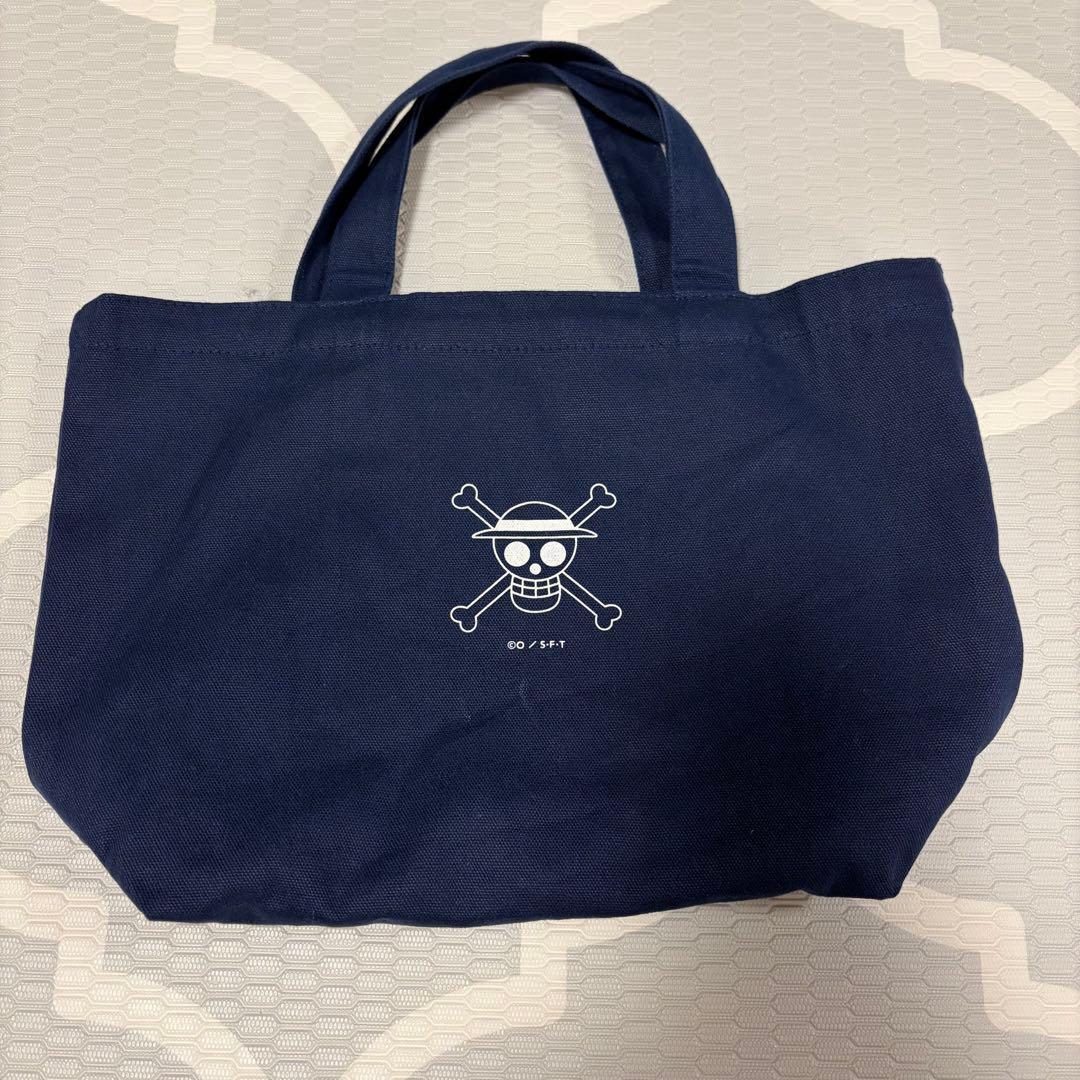 アニメ ONE PIECE トートバッグ 手提げ ALL ABOARD ネイビー — image 3