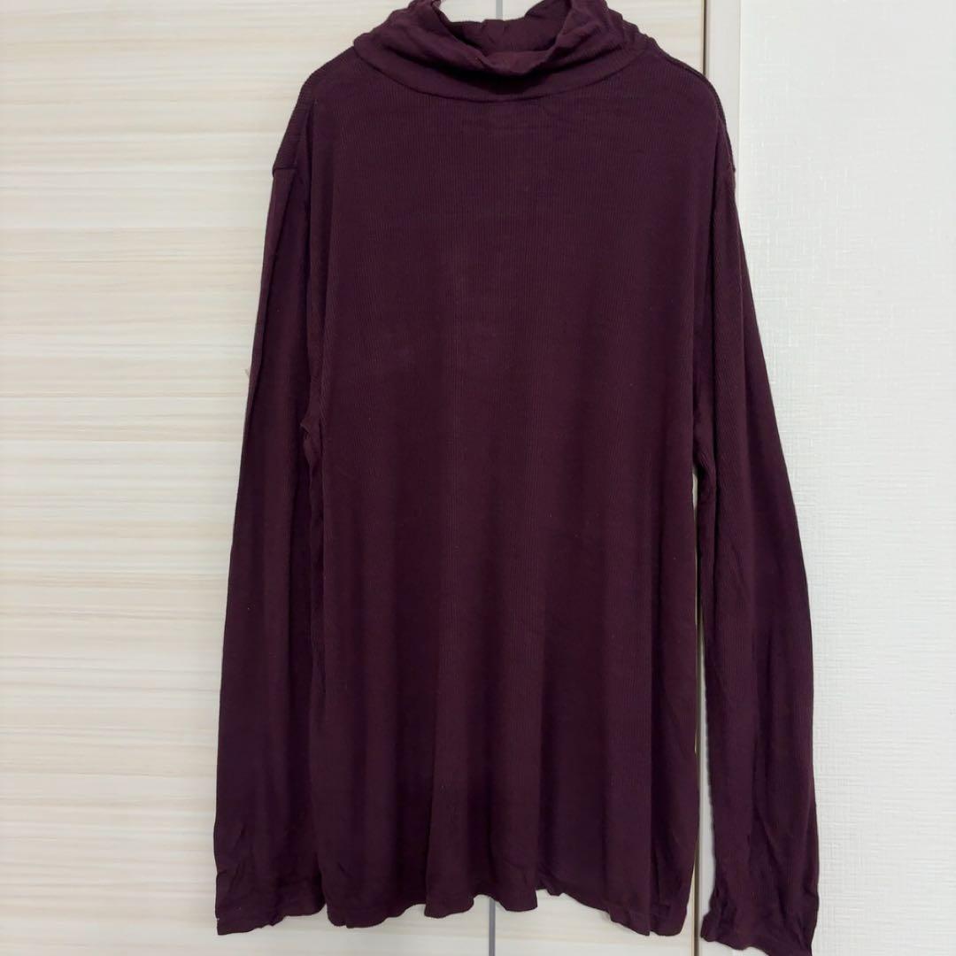 ジョーンズニューヨーク長袖 タートルネック ボルドー XL カットソー　薄手 — image 2