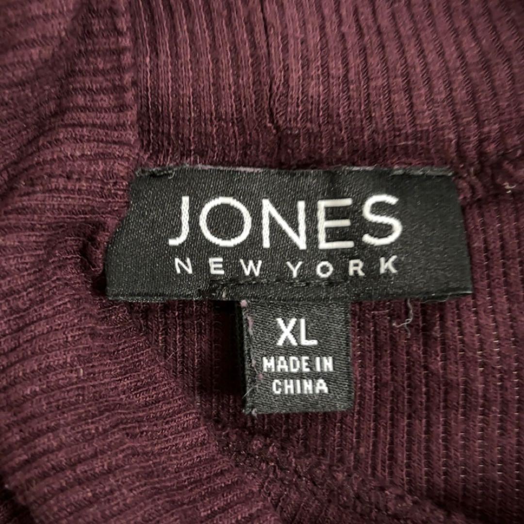 ジョーンズニューヨーク長袖 タートルネック ボルドー XL カットソー　薄手 — image 3