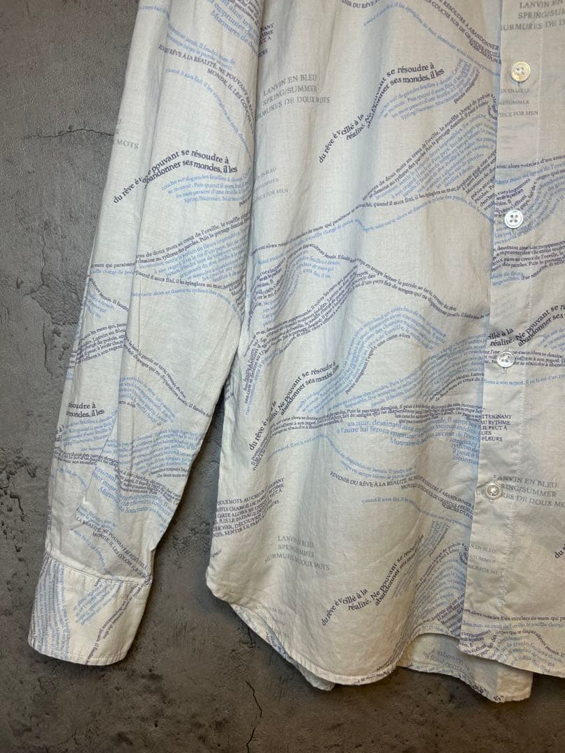 LANVIN en Bleu ランバンオンブルー　メンズ　長袖シャツ　Sサイズ — image 4