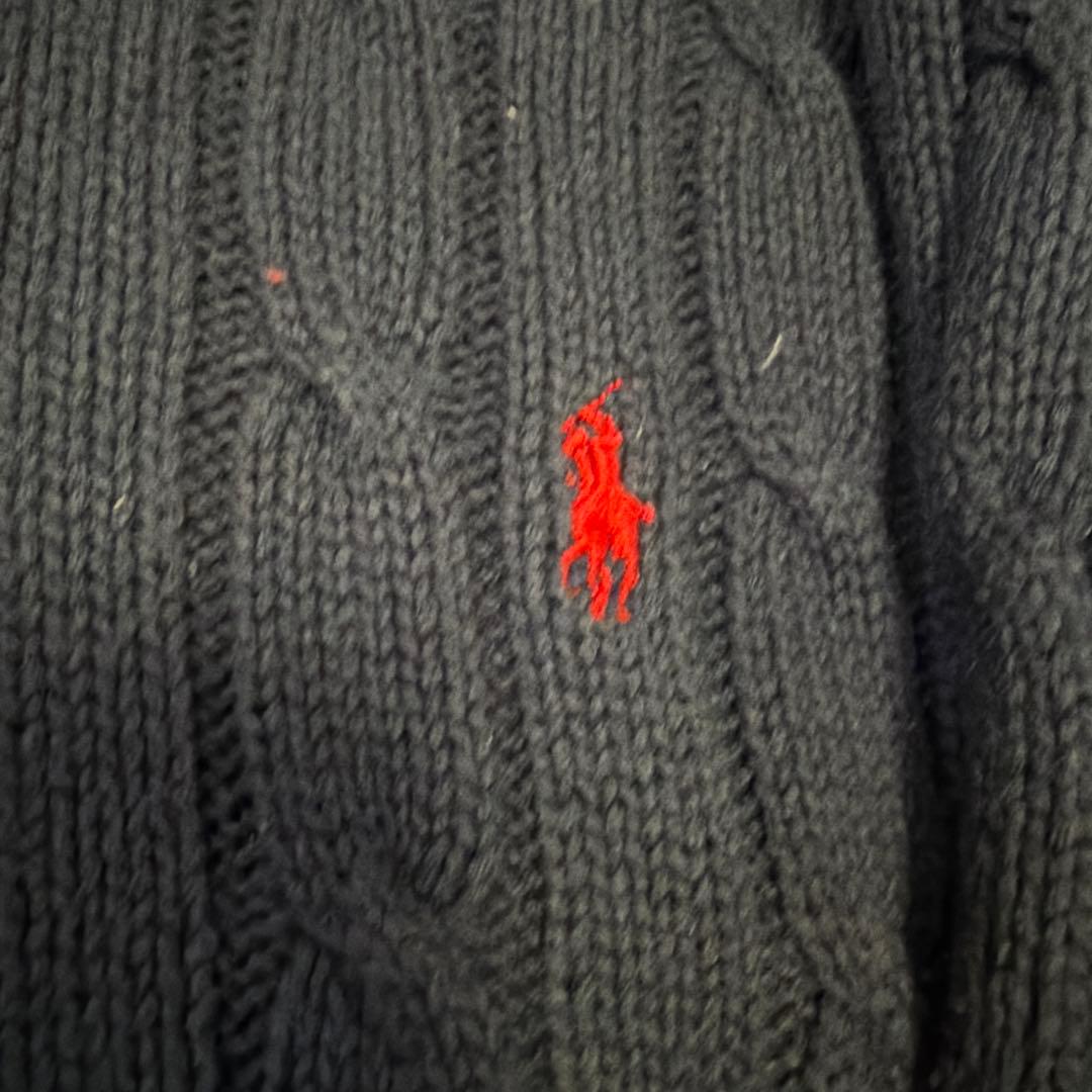 Polo by Ralph Lauren ケーブルニット セーター ネイビーM — image 2