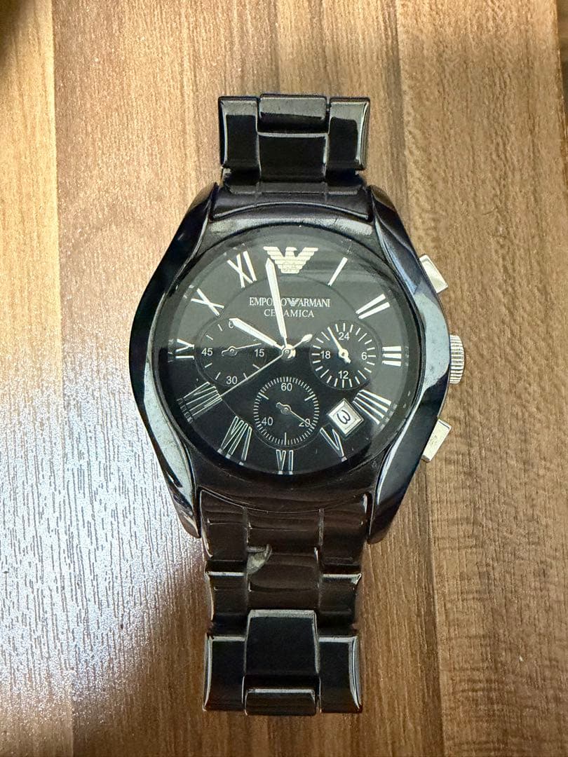 【美品】EMPORIO ARMANI クロノグラフ　腕時計 — image 2