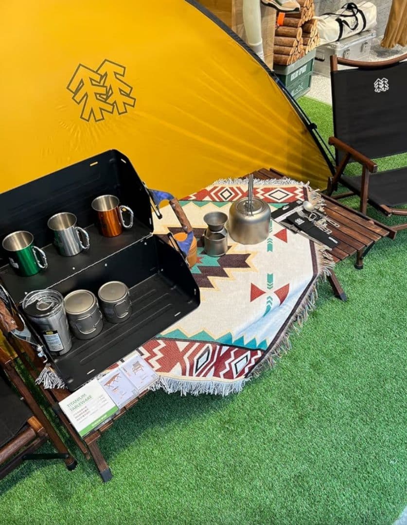 オルテガラグ 90×90 アウトドア キャンプ お部屋マットインテリア 北欧風 — image 3