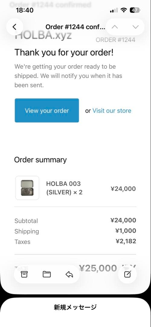 HOLBA 003 ネックレス シルバー　small — image 3