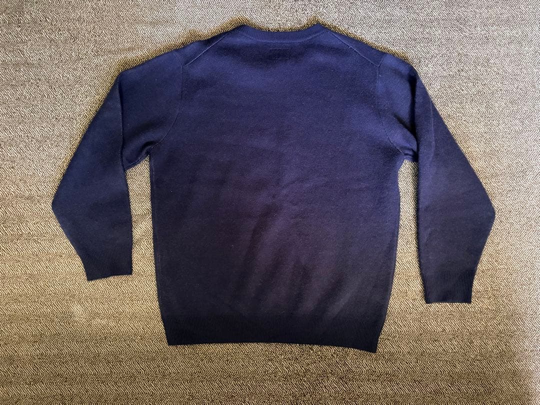 HUF クルーネックニット セーター ネイビー Lサイズ — image 2
