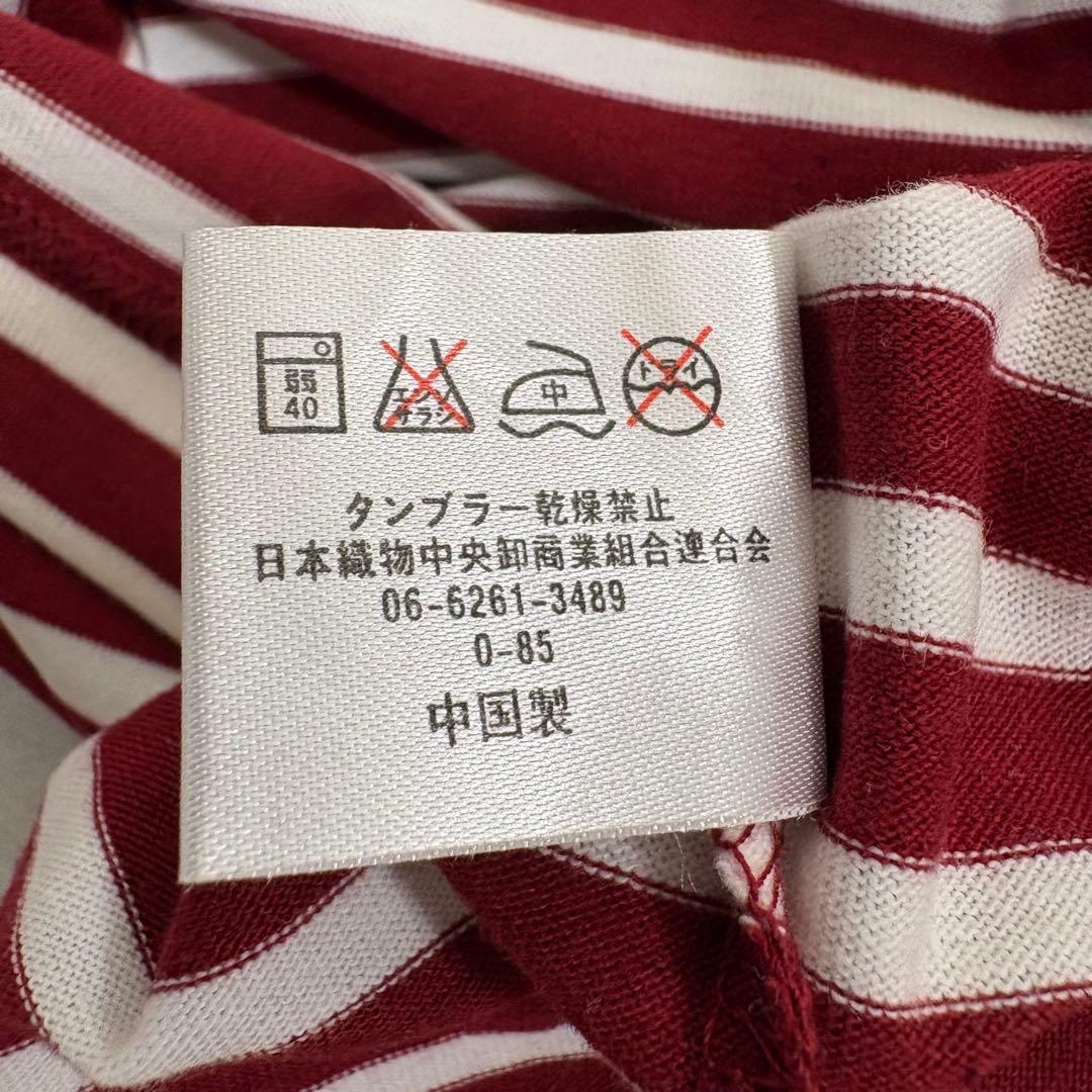 レトロ ボーダー ロンT カットソー 赤白 M 古着 カジュアル マリン — image 5