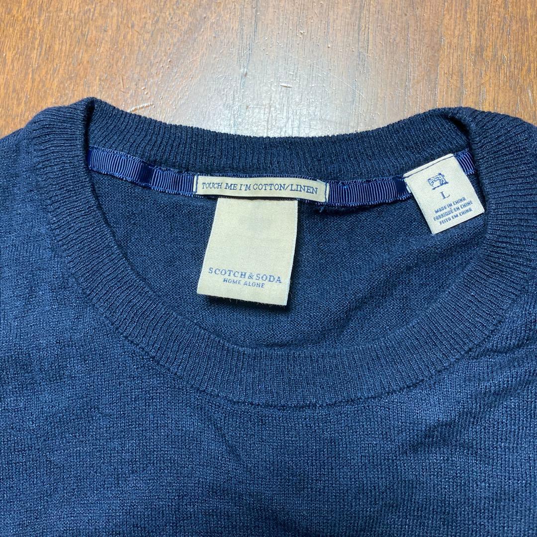 SCOTCH & SODA コットンリネン クルーネックニット L — image 3