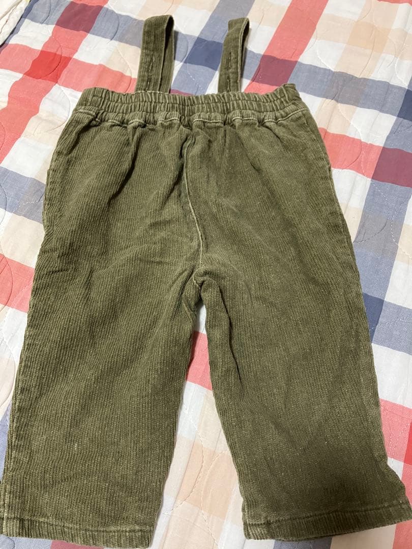 オリーブグリーン コーデュロイロンパース — image 3