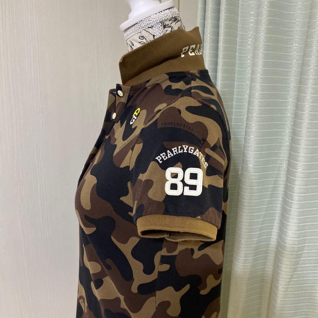 PEARLY GATES パーリーゲイツ 迷彩 カモフラ 半袖ポロシャツ S — image 3