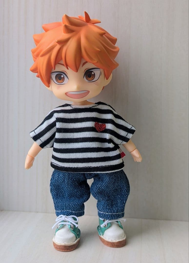 ●桃缶●no.351　ねんどろいどどーるサイズ　サコッシュ付ボーダー3点セット — image 2