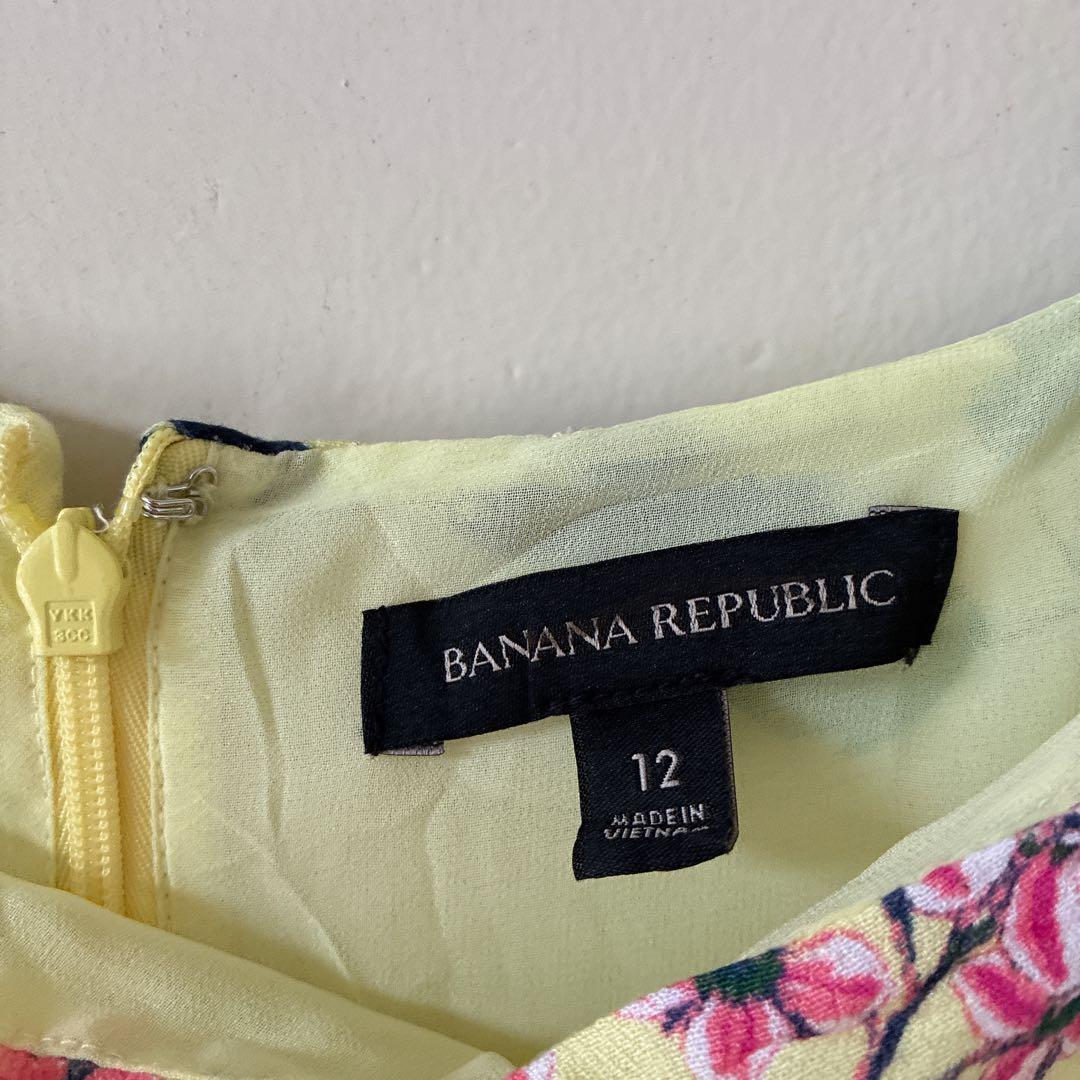 Banana Republic【3L】花柄 キャミワンピース イエロー 古着 — image 2