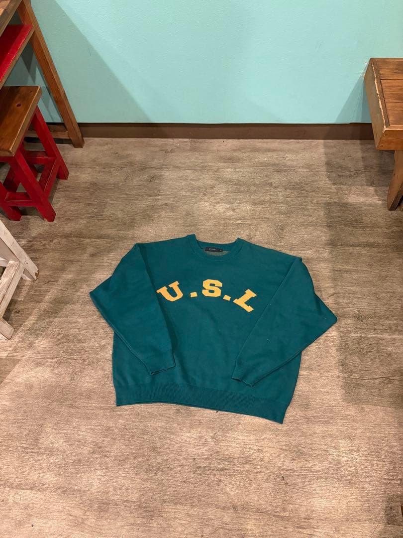 RAGEBLUE U.S.L ロゴ クルーネック ニット セーター — image 2
