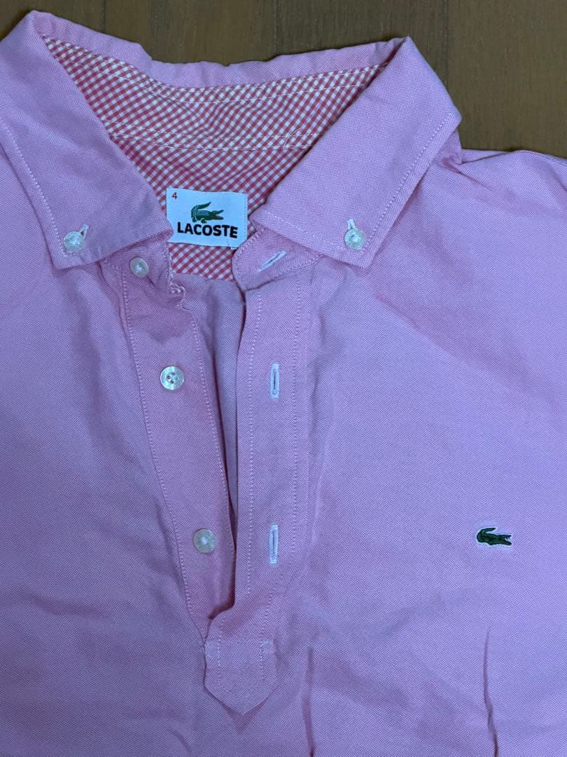 LACOSTE 七分袖ポロシャツ ピンク サイズ4 — image 2
