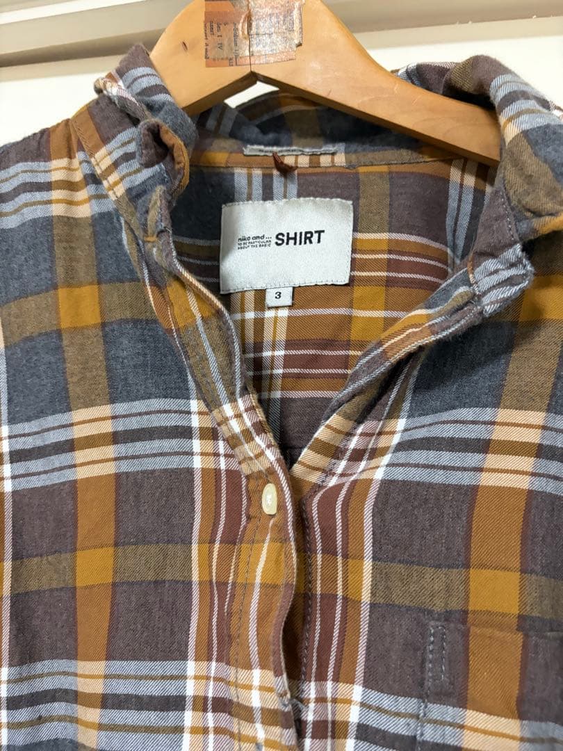 niko and... SHIRT チェック柄 長袖シャツ サイズ3 — image 2