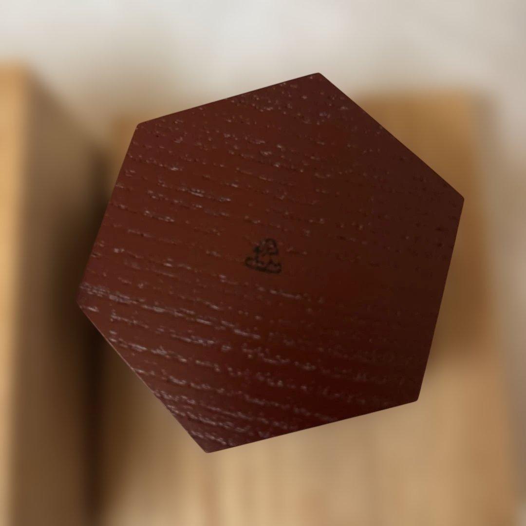 漆器 六角形 香合 木箱付き — image 3