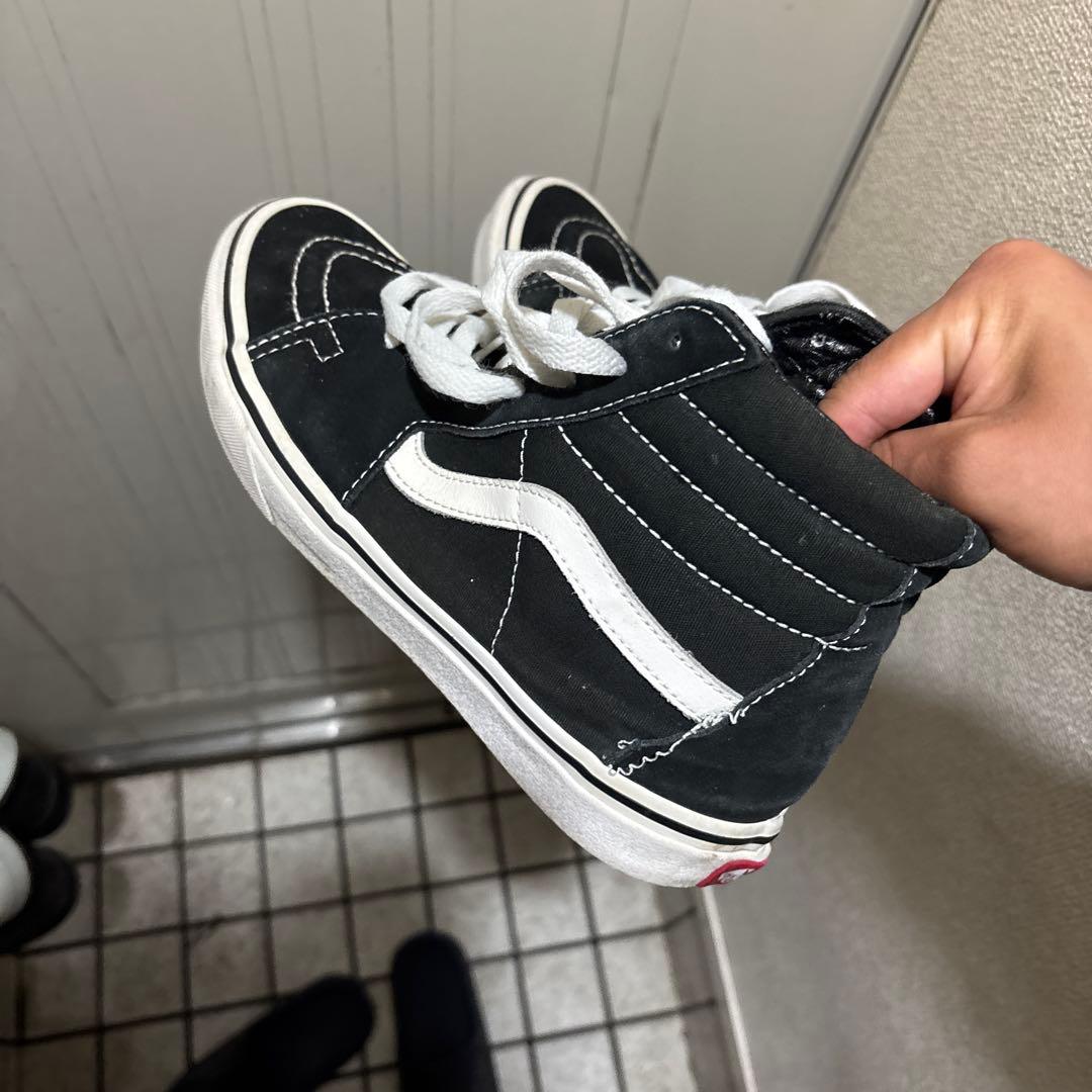 VANS Sk8-Hi ブラック ホワイト ハイカット スニーカー — image 2