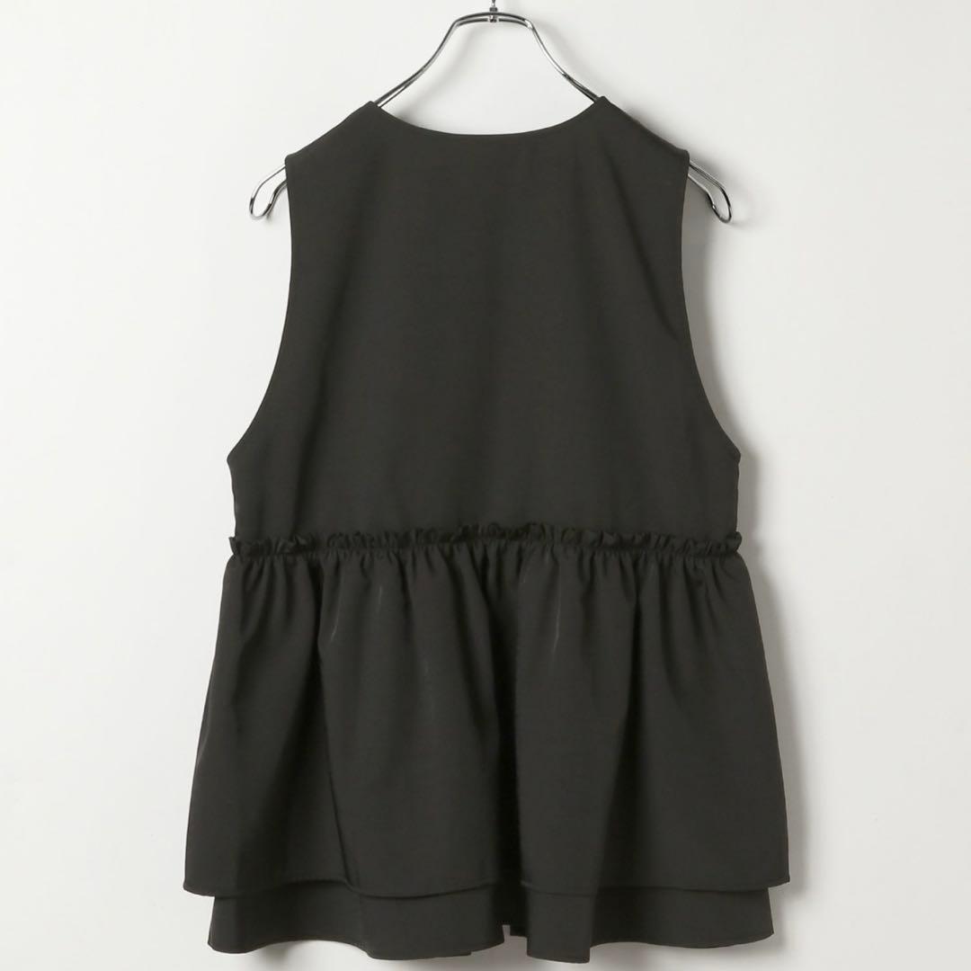 LEPSIM♡レプシィム♡ギャザーWジップベスト♡新品♡ブラック♡ — image 5
