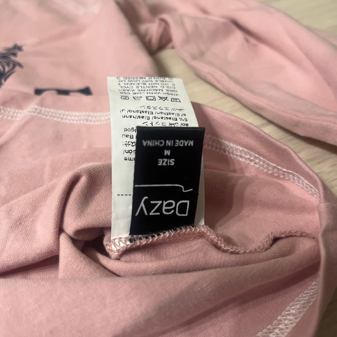 Dazy コットン ピンク 長袖Tシャツ — image 3