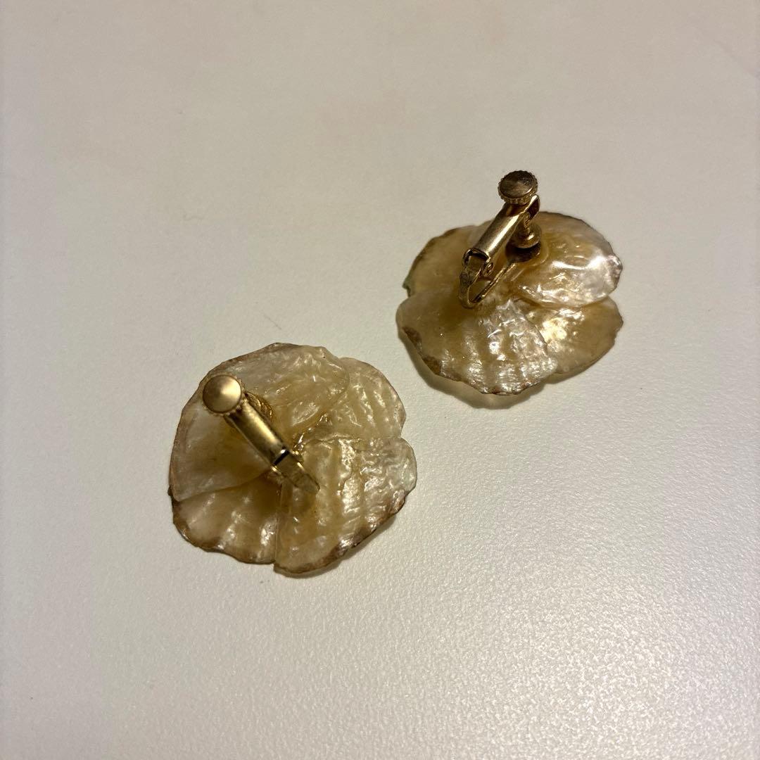 ハンドメイド 樹脂イヤリング 天然石イヤリング — image 2