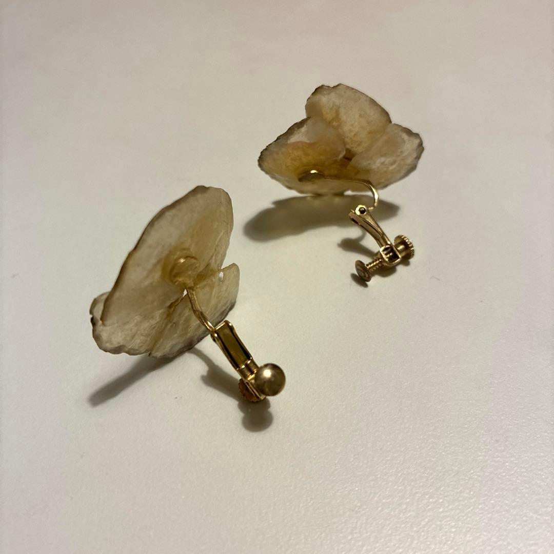 ハンドメイド 樹脂イヤリング 天然石イヤリング — image 3