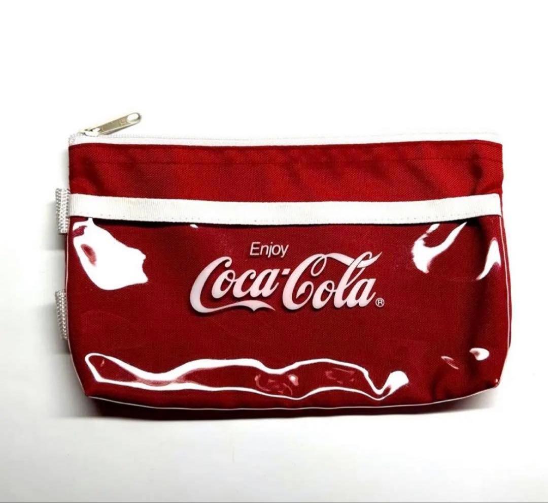 コカコーラ　Coca-Cola マルチポーチ　四角型　ペンケース　持ち手付　レア — image 5