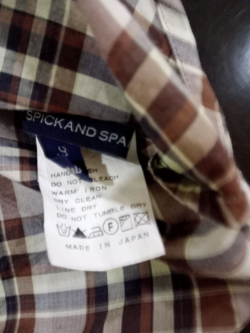 Spick and Span お洒落変形ボタンダウンブブラウス、チェックシャツ — image 4