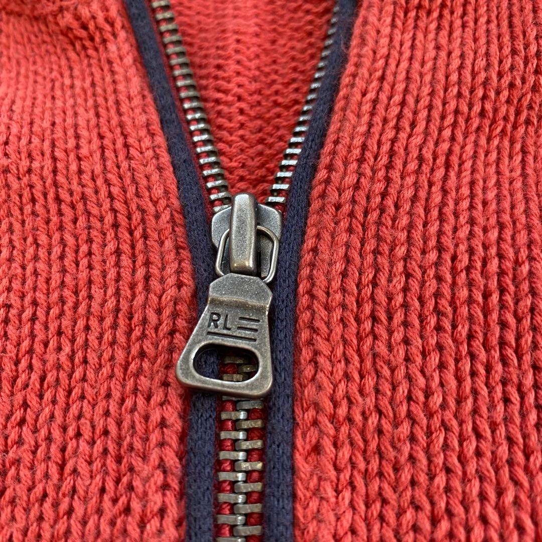 ラルフローレン Polo Jeans ジップアップニット ブルゾン オレンジ L — image 3