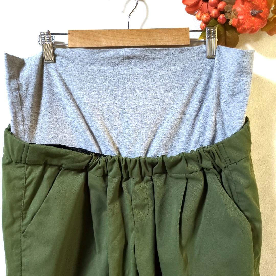 CAITAC FAMILY マタニティLL パンツ カーキ ウエストリブ — image 2