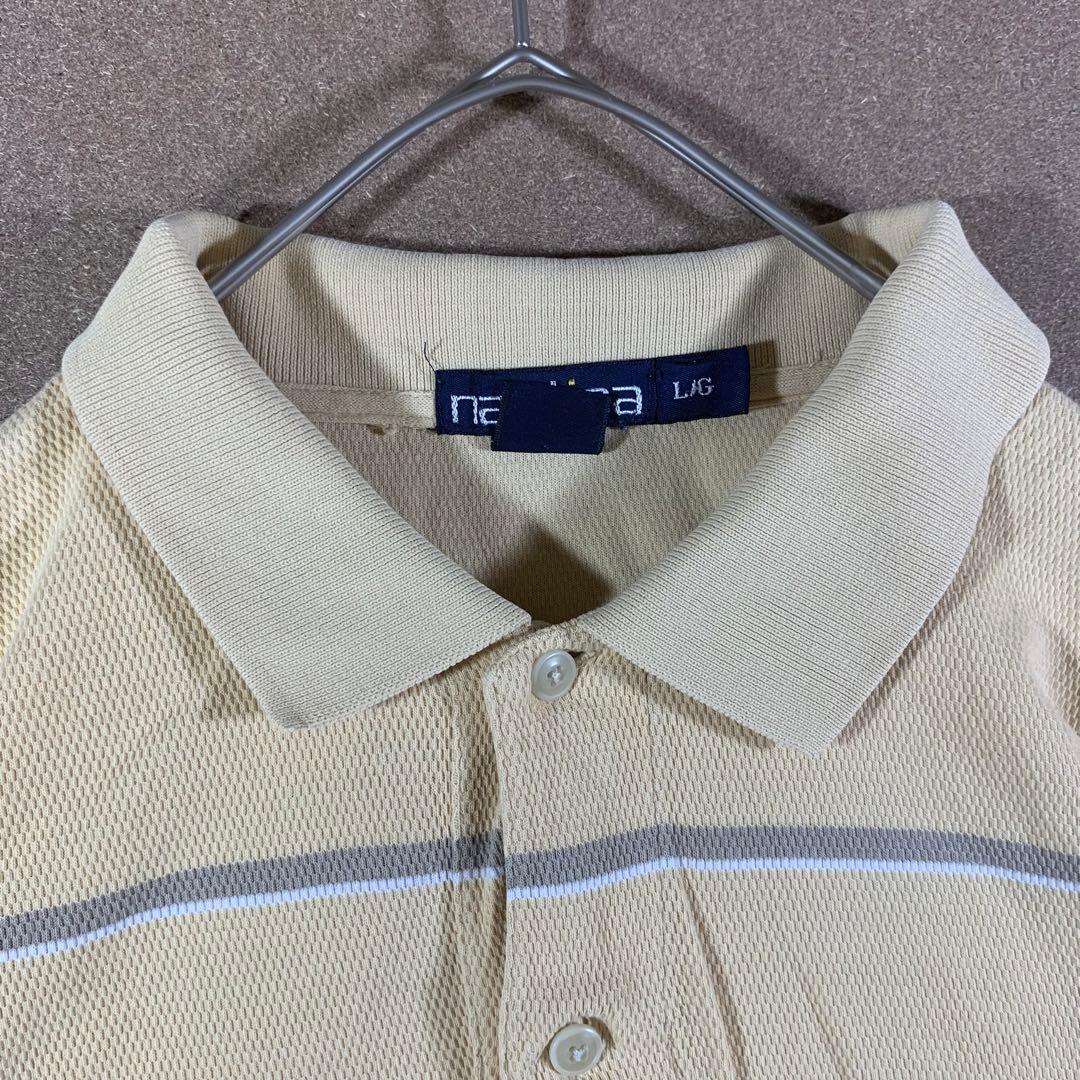 90's　nautica　ボーダーポロシャツ　サイズL — image 3