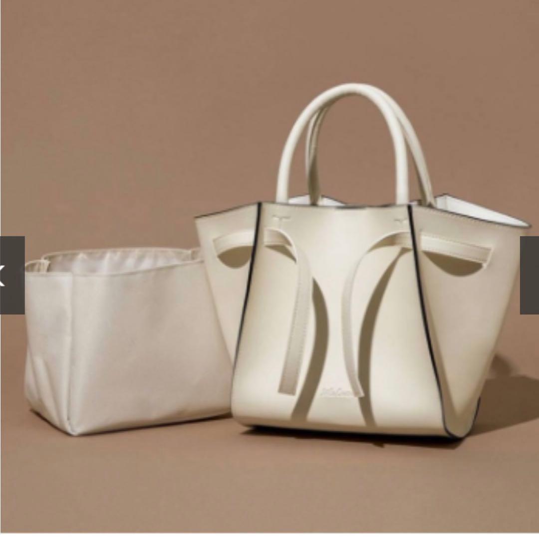 Mila Owenフロントベルト　ハンドバッグ　＆　バッグインバッグ IVORY — image 2