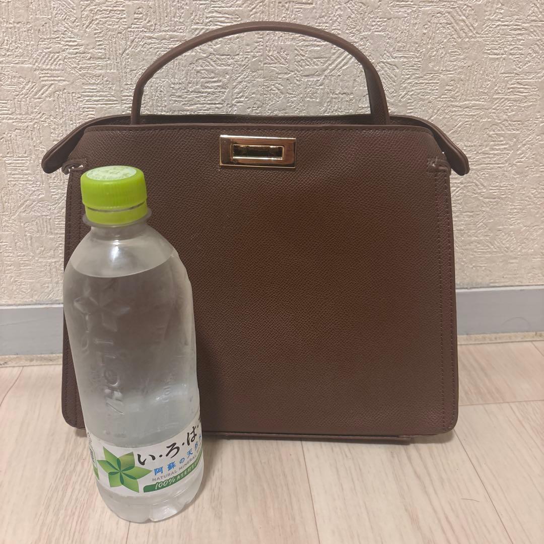 ブラウン ハンドバッグ ゴールド金具 — image 4