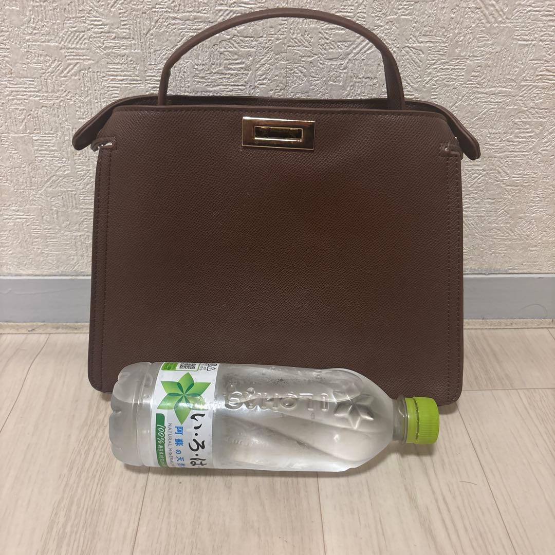 ブラウン ハンドバッグ ゴールド金具 — image 5