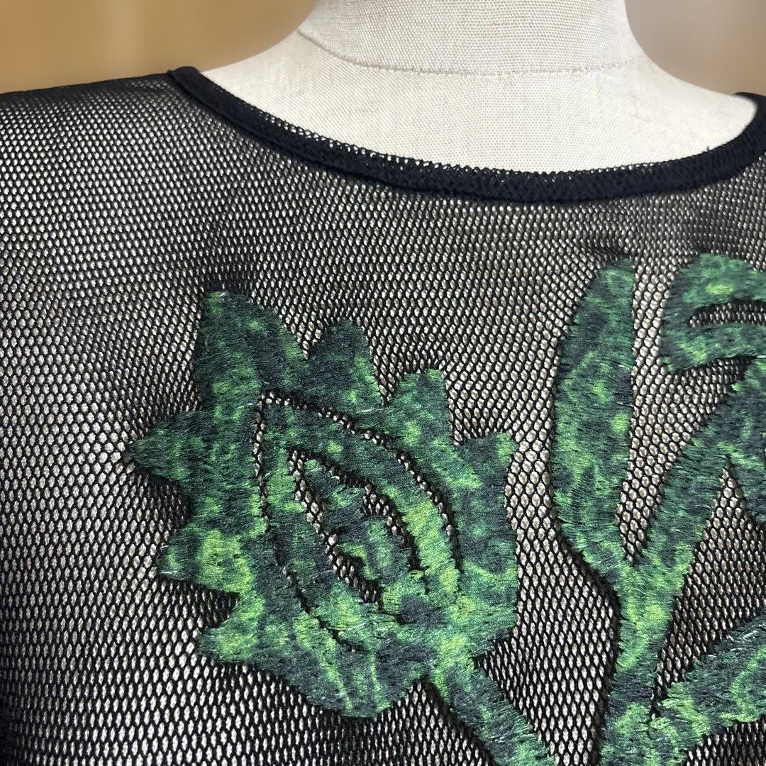 ヒロココシノ TRUNK トランク 花柄刺繍　メッシュ　トップス　40 黒色 — image 3