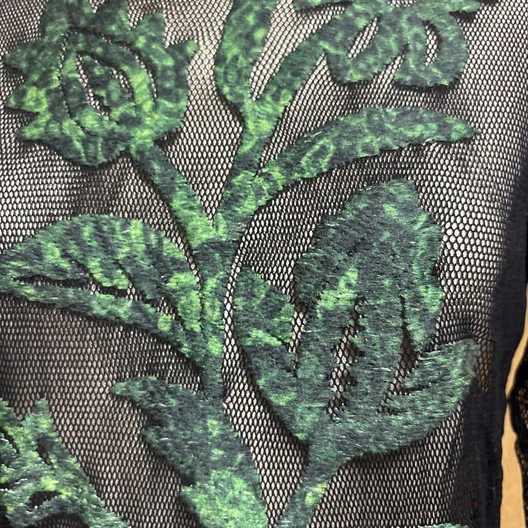 ヒロココシノ TRUNK トランク 花柄刺繍　メッシュ　トップス　40 黒色 — image 5