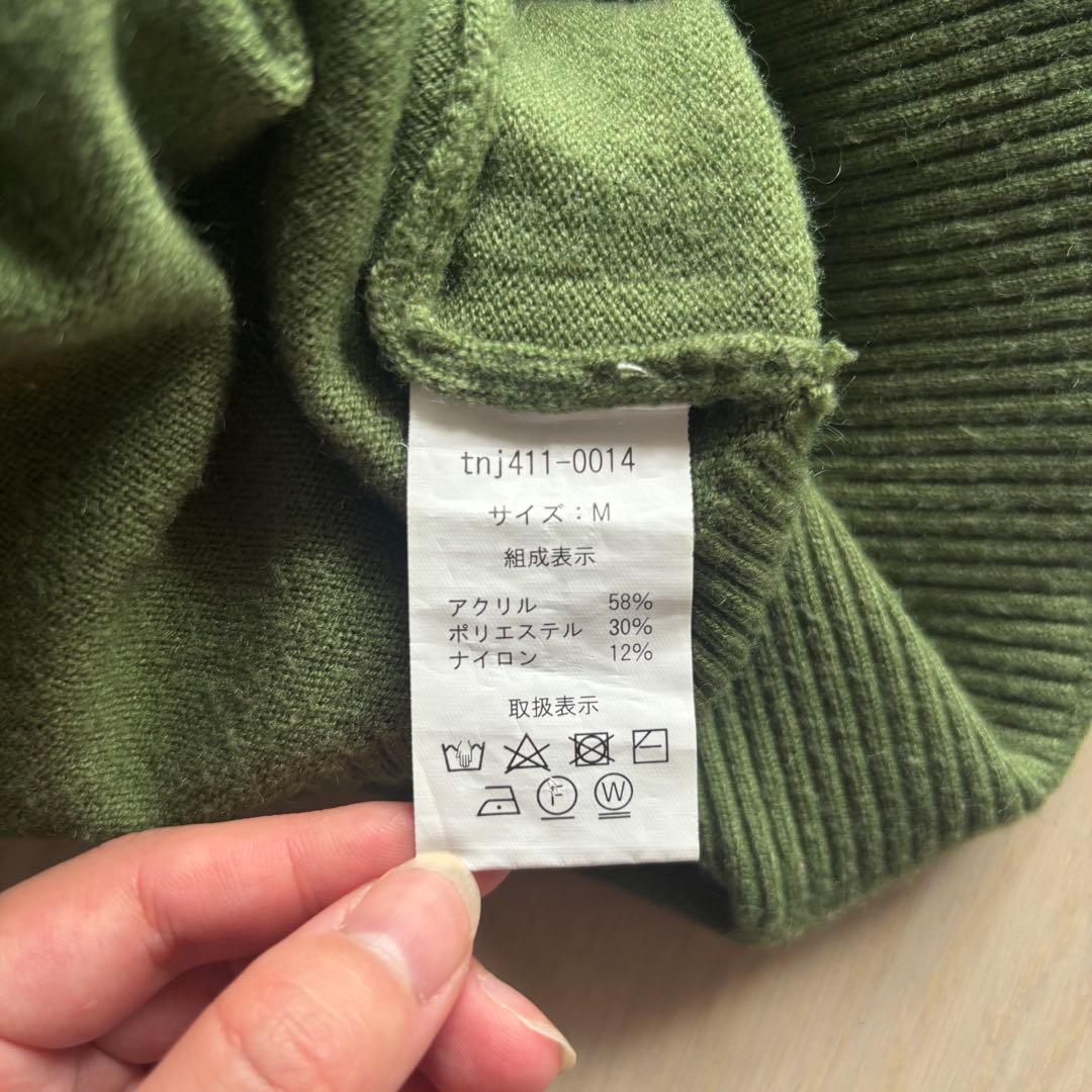TINA:JOJUN 長袖 ポロニット グリーン — image 5