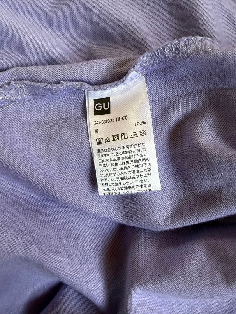 GU PLAYBOY コラボ ロンT 長袖Tシャツ メンズM パープル — image 5