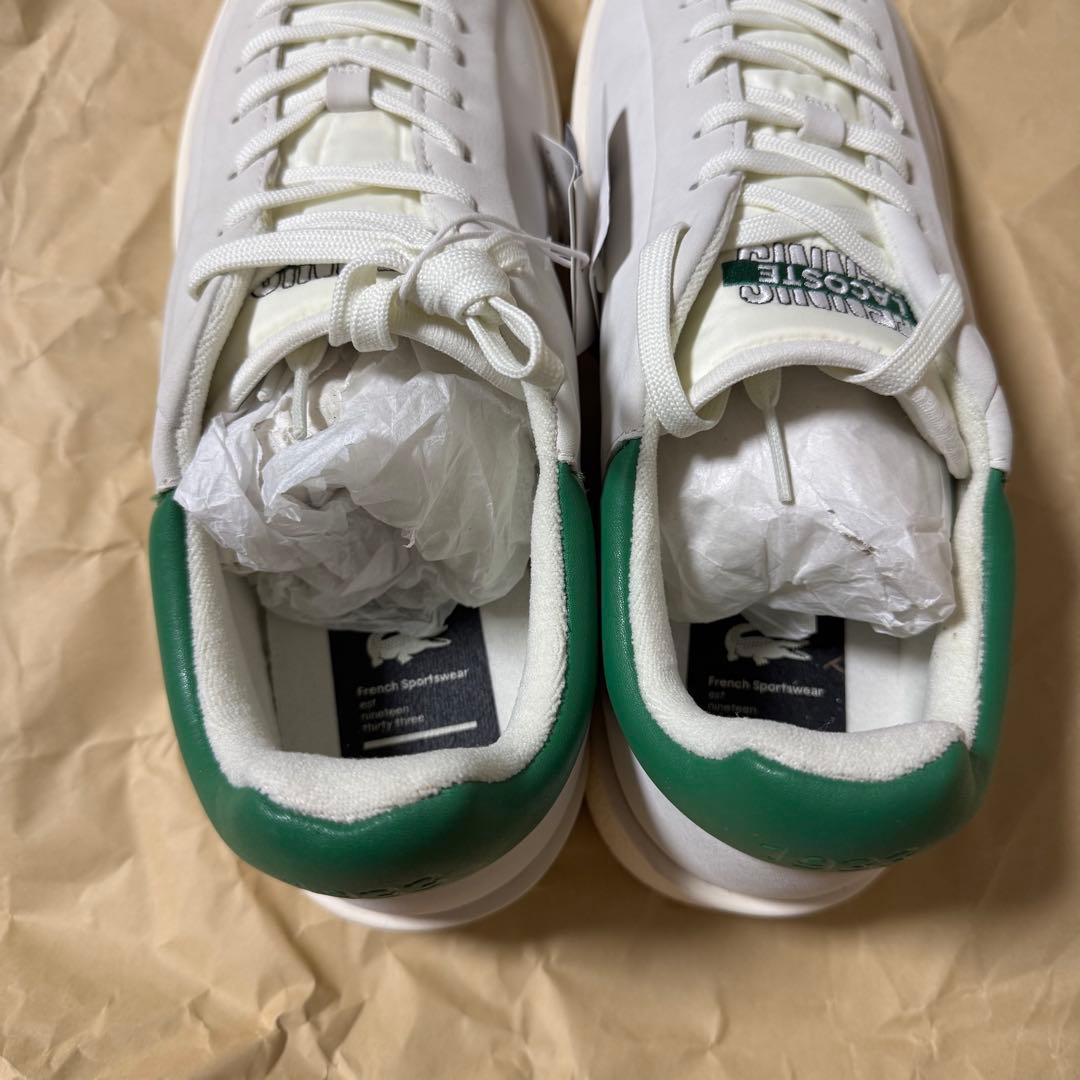 【新品】LACOSTE スニーカー ホワイト グリーン — image 3