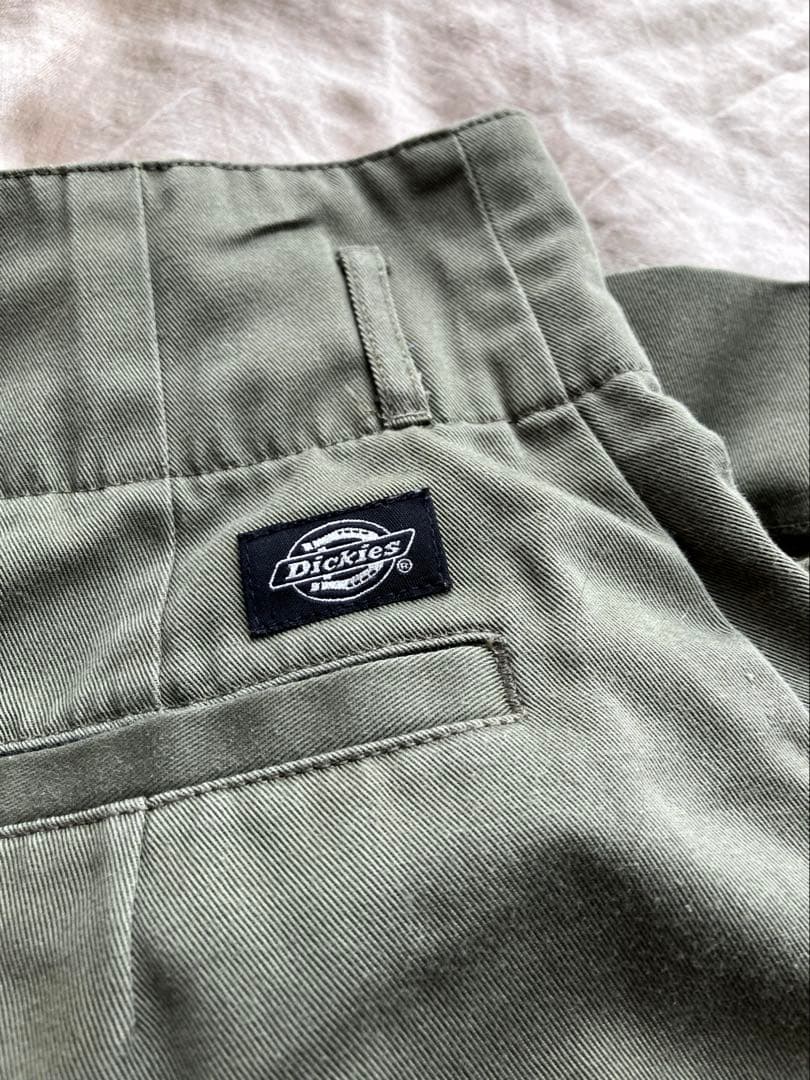 Dickies ワイドパンツ　オリーブグリーン　Lサイズ — image 2