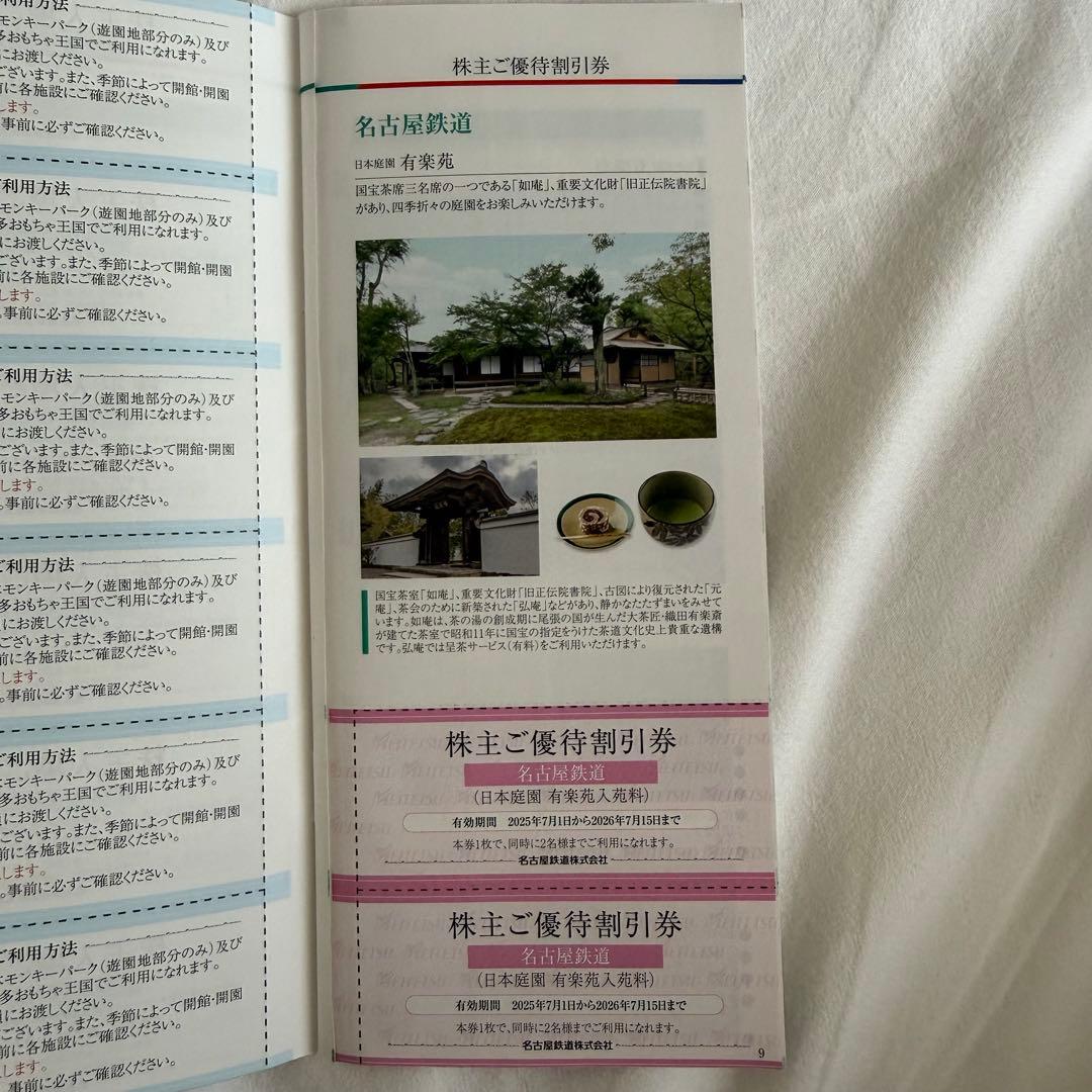 名鉄　名古屋鉄道　株主優待　株主優待券　11種類　25枚　※商品説明要確認 — image 2