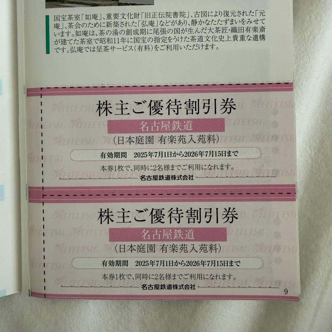 名鉄　名古屋鉄道　株主優待　株主優待券　11種類　25枚　※商品説明要確認 — image 3