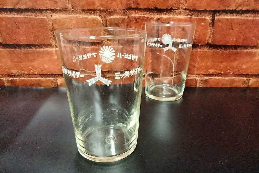 【非売品】アサヒビール 三ツ矢サイダー レトロ グラス 2種セット — image 3