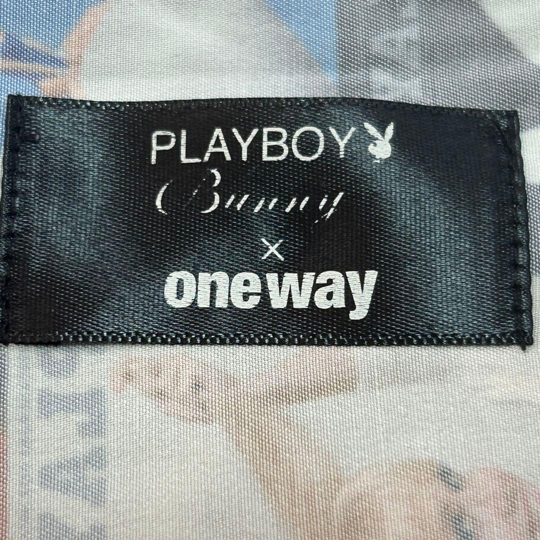 希少 PLAYBOY×one way コラボ 総柄 半袖シャツ M プレイボーイ — image 4