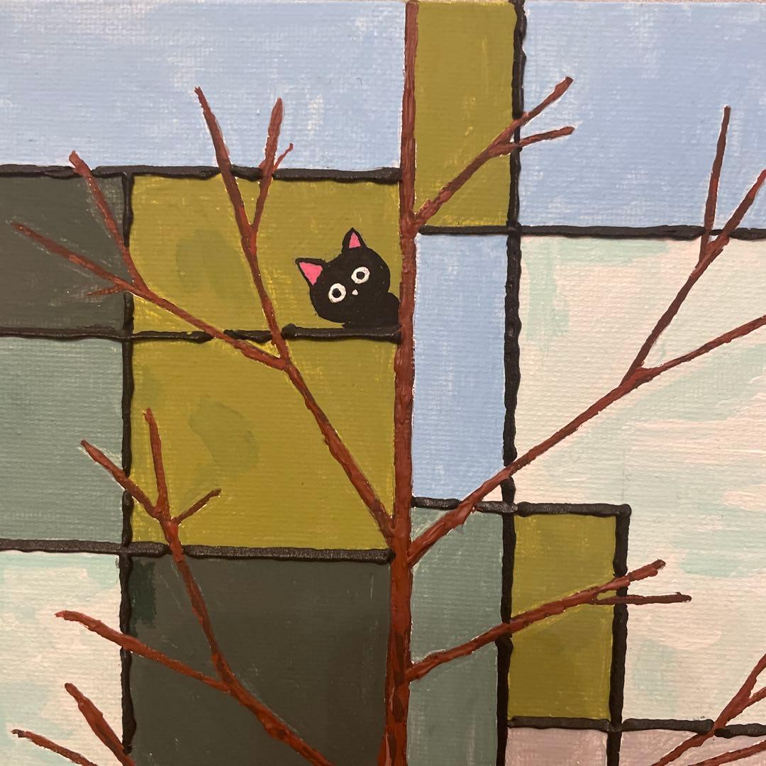 黒猫と月のアートパネル 絵画　アクリル画 — image 5