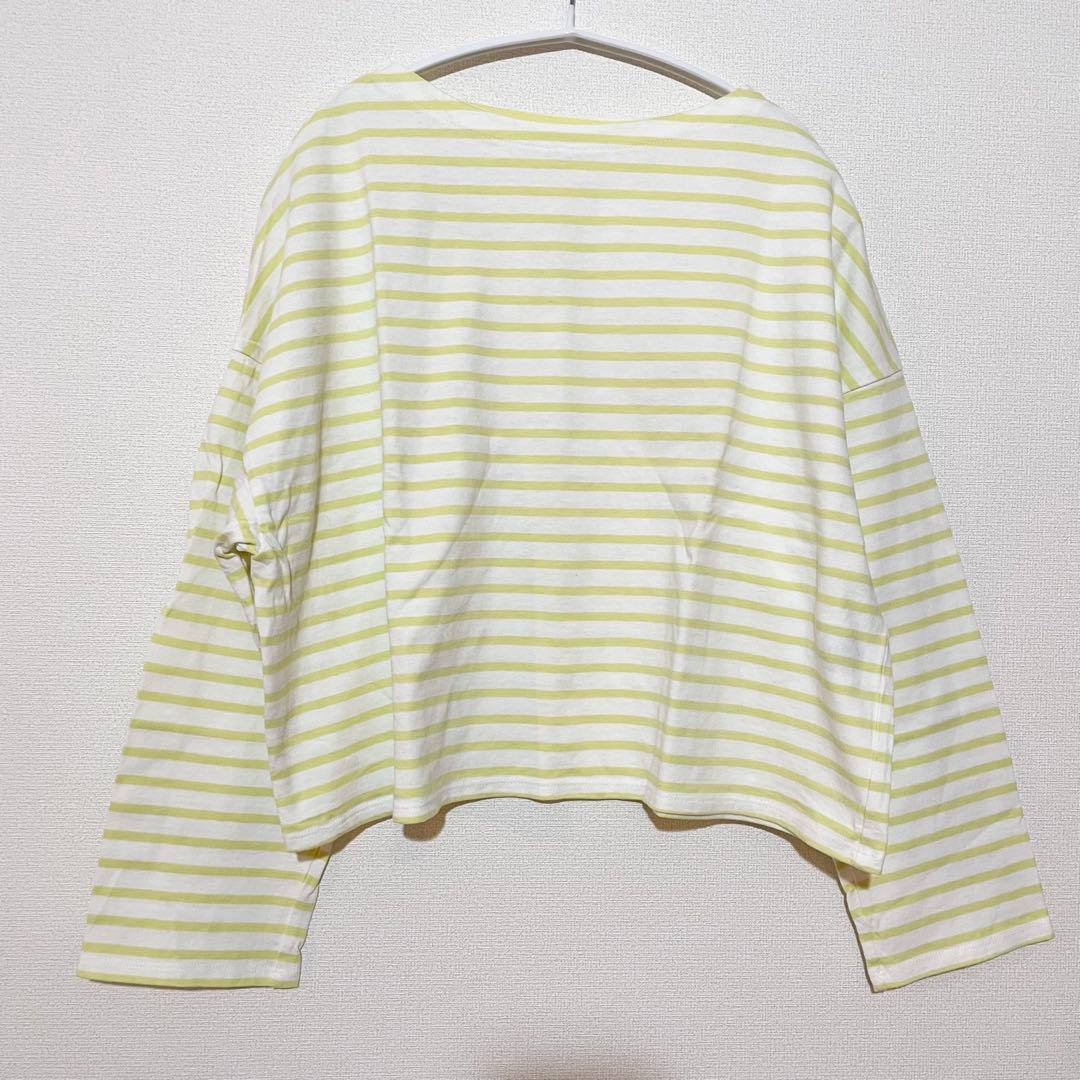 グリーンパークス ボックスシルエットボーダー 長袖Tシャツ イエロー F — image 4