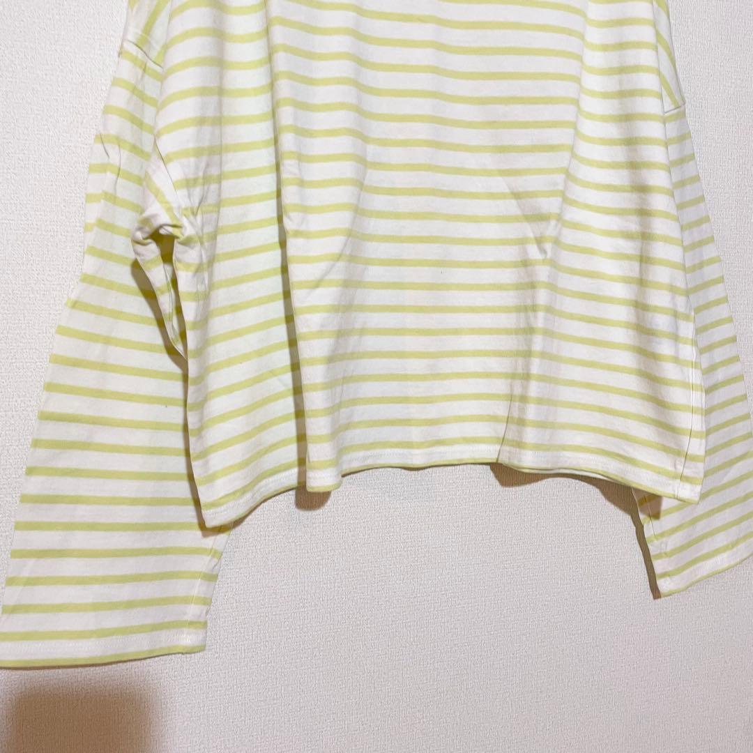 グリーンパークス ボックスシルエットボーダー 長袖Tシャツ イエロー F — image 5
