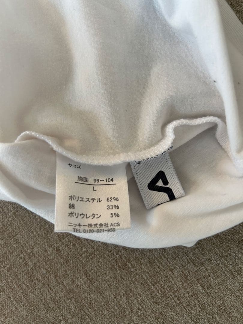 FILA パイナップル柄ロゴ Tシャツ ホワイト Lサイズ — image 2
