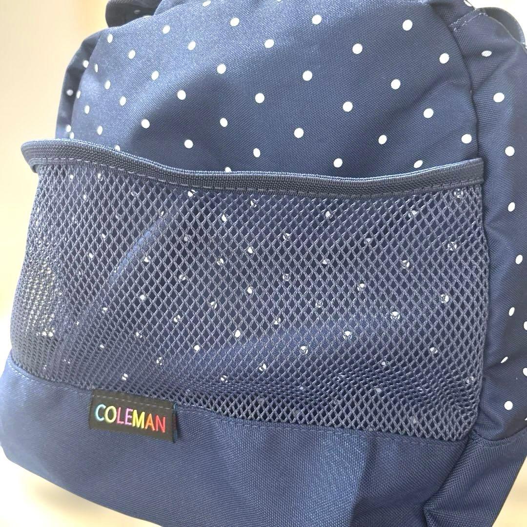 『美品未使用』Coleman ボストンバッグ ネイビー ドット柄 — image 3
