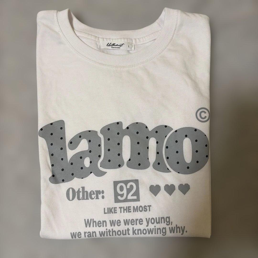 LIKE THE MOST Tシャツ WHITE GRAY — image 2