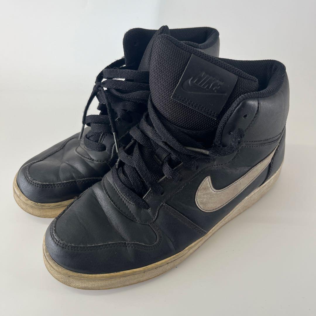 Nike ブラックレザー ハイカットスニーカー — image 3