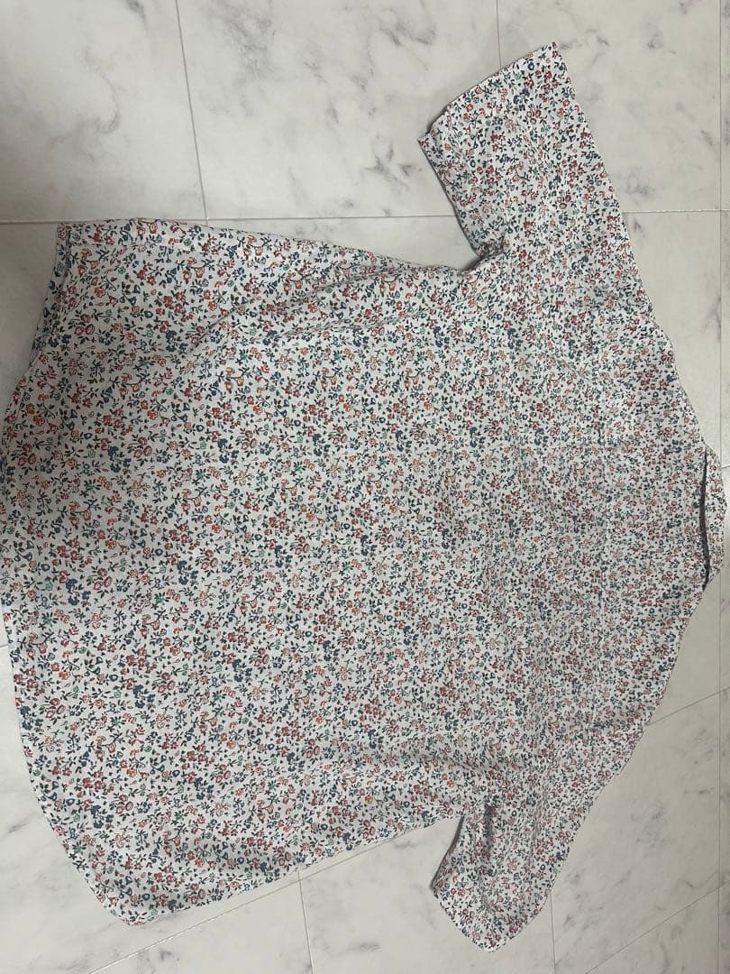 BANANA REPUBLIC 花柄 半袖シャツ コットン Mサイズ — image 3